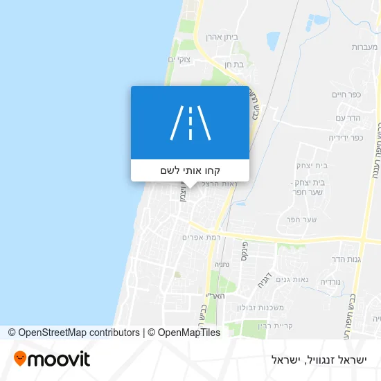 מפת ישראל זנגוויל