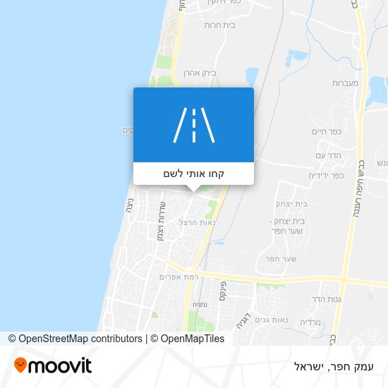 מפת עמק חפר
