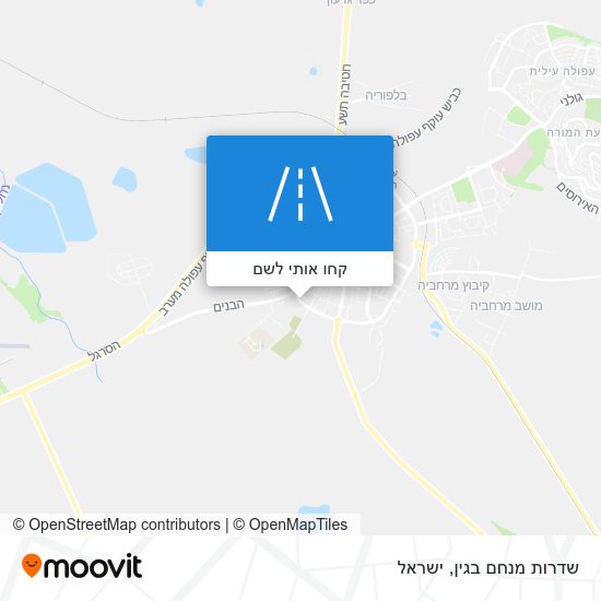 מפת שדרות מנחם בגין