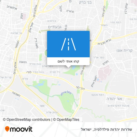 מפת שדרות יהדות פילדלפיה
