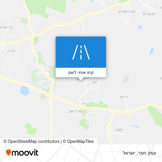 מפת עמק חפר