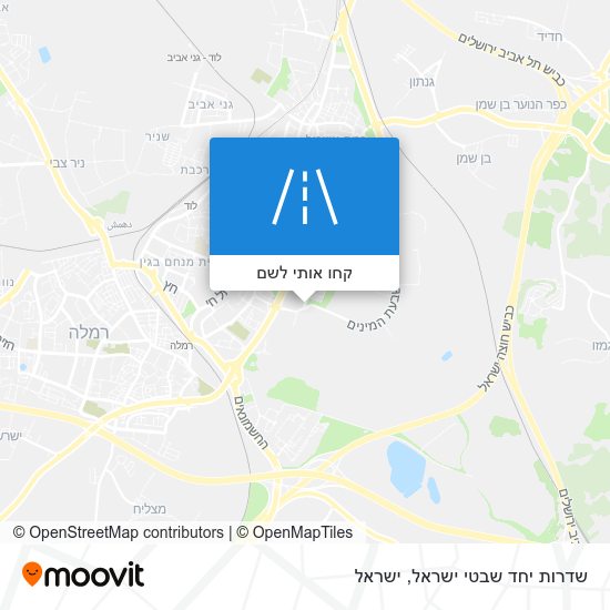 מפת שדרות יחד שבטי ישראל