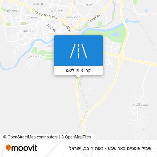 מפת שביל אופניים באר שבע - נאות חובב