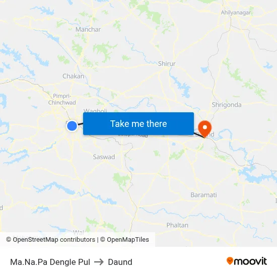 म.न.पा. डेंगले पूल to दौंड map