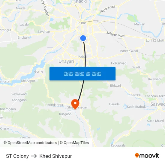 एस.टी कॉलनी to खेड शिवपुर map