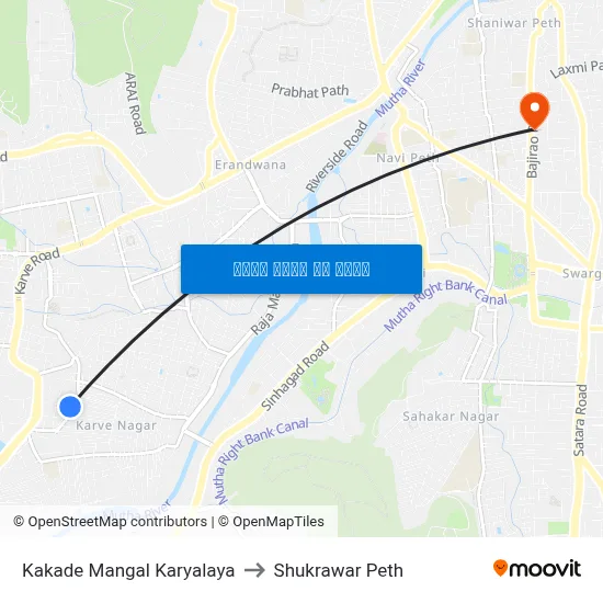 काकड़े मंगल कार्यालय to शुक्रवार पेठ map