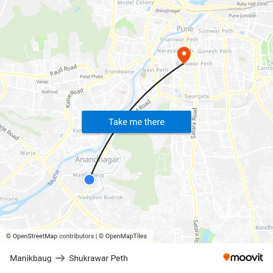 माणिकबाग to शुक्रवार पेठ map