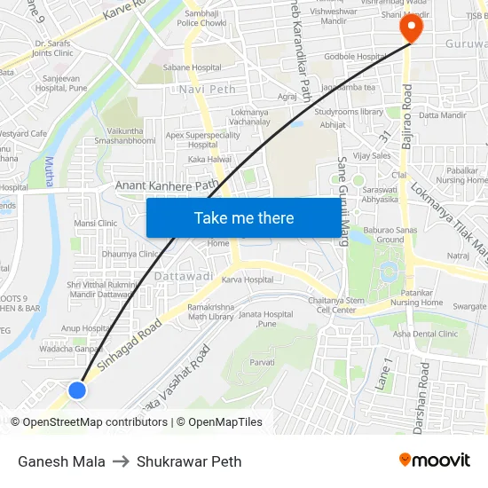 गणेश माला to शुक्रवार पेठ map