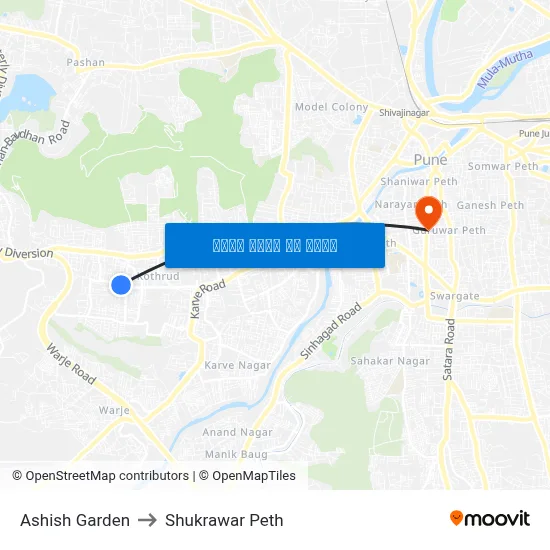 अशोक गार्डन to शुक्रवार पेठ map