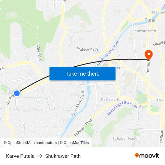 Karve Putala to Shukrawar Peth map