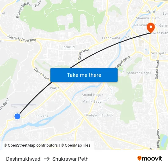 Deshmukhwadi to Shukrawar Peth map