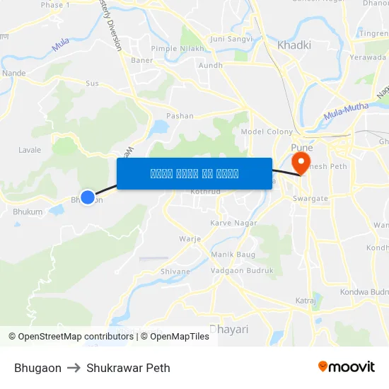 भुगाव to शुक्रवार पेठ map