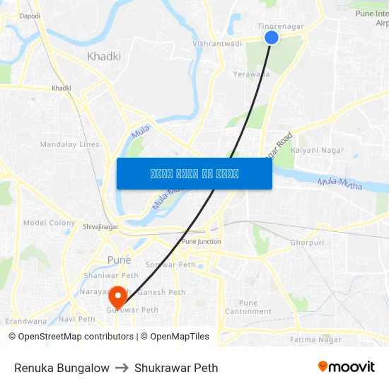 रेणुका बंगलो to शुक्रवार पेठ map