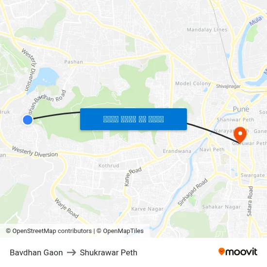 बावधन गाव to शुक्रवार पेठ map