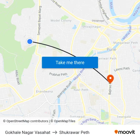 गोखले नगर वसाहत to शुक्रवार पेठ map