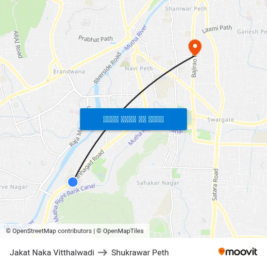 जकात नाका विठ्ठलवाड़ी to शुक्रवार पेठ map