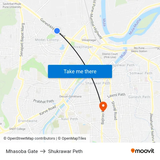 म्हसोबा गेट to शुक्रवार पेठ map