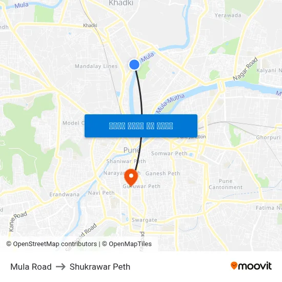 मुला रोड to शुक्रवार पेठ map