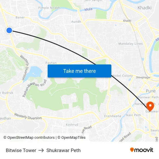 Bitwise Tower to Shukrawar Peth map
