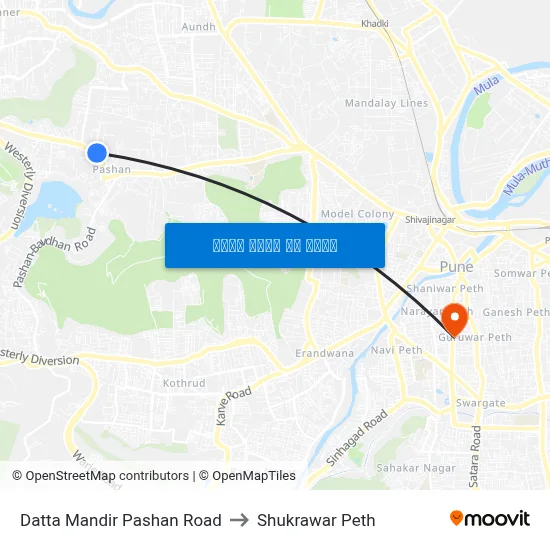 दत्त मंदिर पाषाण रोड to शुक्रवार पेठ map
