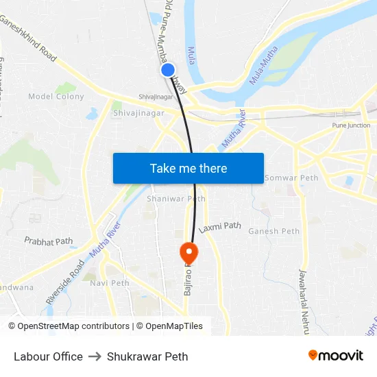 Labour Office to Shukrawar Peth map