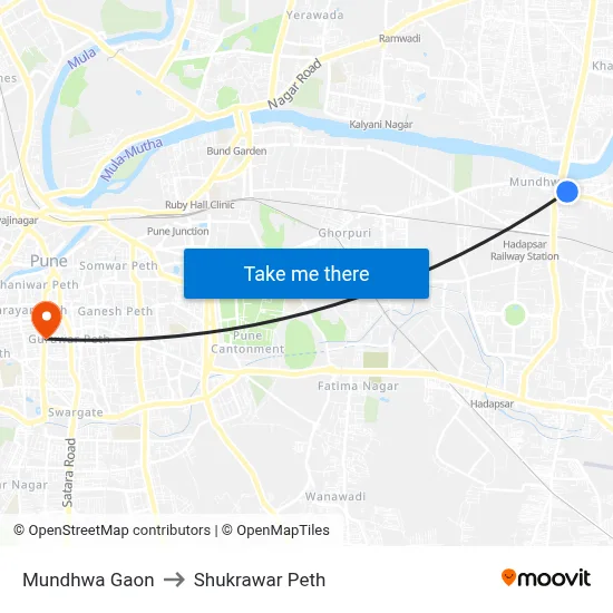 मुंढवा गाँव to शुक्रवार पेठ map