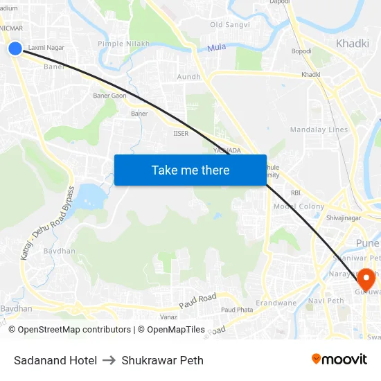 सदानंद होटल to शुक्रवार पेठ map
