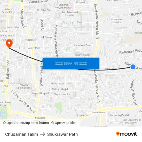 चुडामण तालीम to शुक्रवार पेठ map