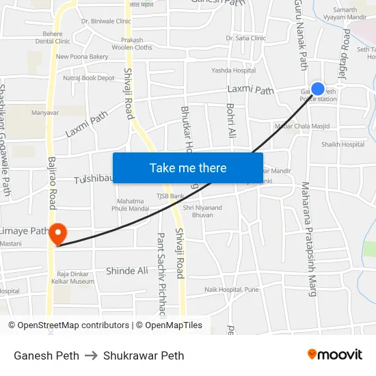 Ganesh Peth to Shukrawar Peth map