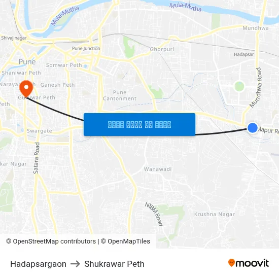 हड़पसरगाव to शुक्रवार पेठ map