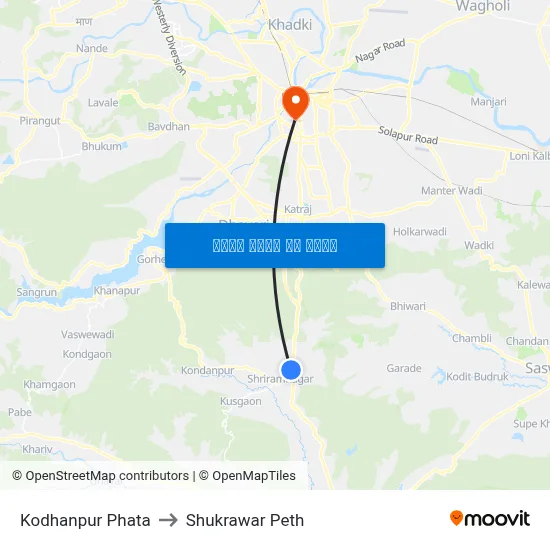 कोढणपुर फाटा to शुक्रवार पेठ map