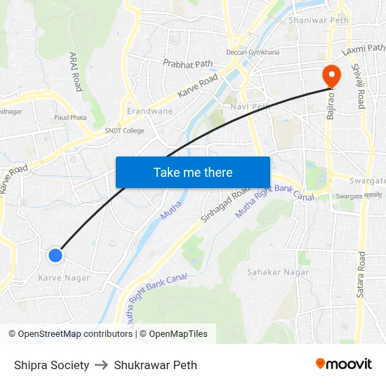 शिप्रा सोसाइटी to शुक्रवार पेठ map