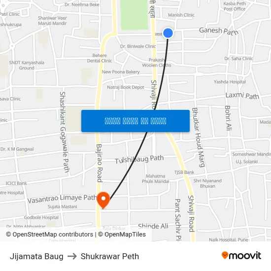 जिजामाता बाग to शुक्रवार पेठ map