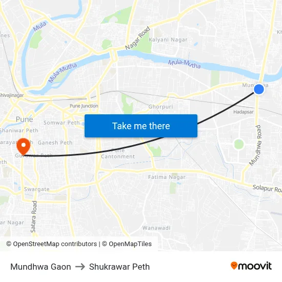मुंढवा गाँव to शुक्रवार पेठ map