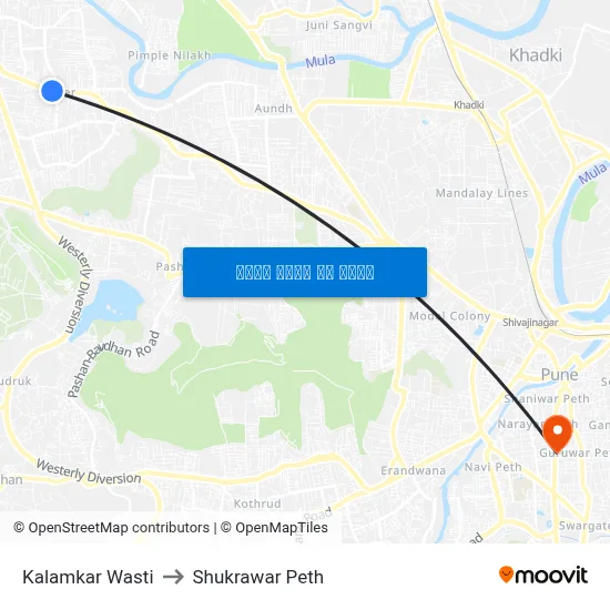 कलामकर वस्ती to शुक्रवार पेठ map