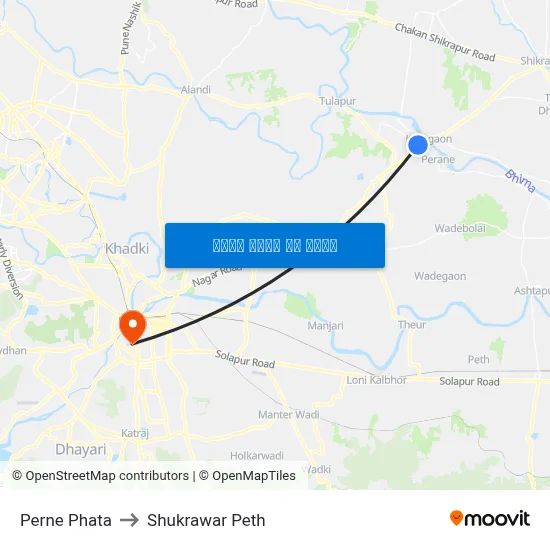 पेर्ने फाटा to शुक्रवार पेठ map
