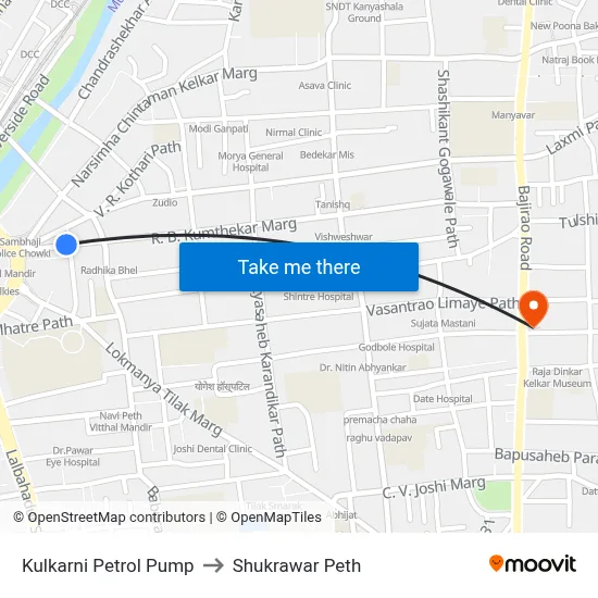 कुलकर्णी पेट्रोल पंप to शुक्रवार पेठ map