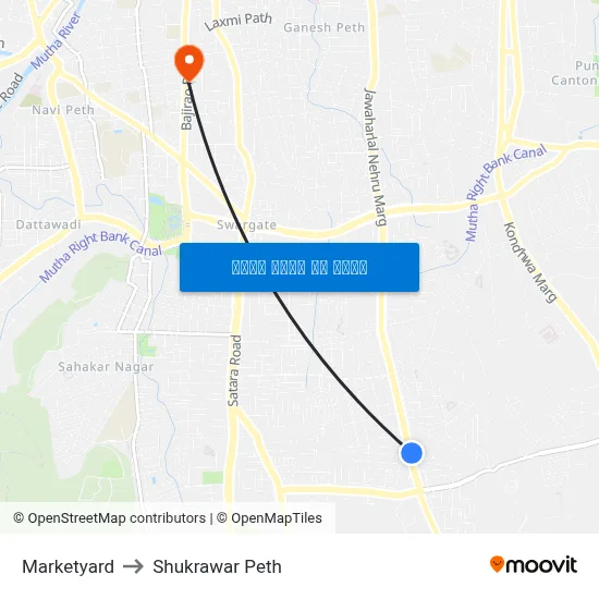 मार्केट यार्ड to शुक्रवार पेठ map