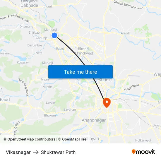 विकासनगर to शुक्रवार पेठ map