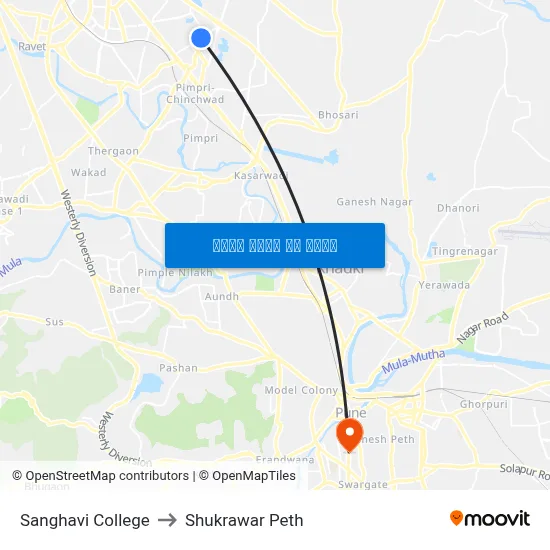 संघवी कॉलेज to शुक्रवार पेठ map