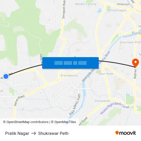 प्रतीक नगर to शुक्रवार पेठ map