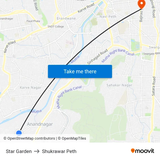 स्टार गार्डन to शुक्रवार पेठ map