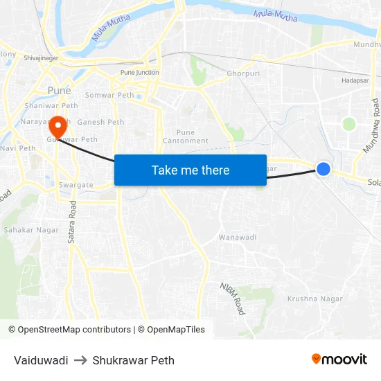Vaiduwadi to Shukrawar Peth map