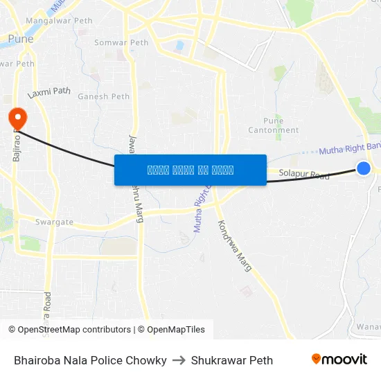 भैरोबा नाला पुलिस चौकी to शुक्रवार पेठ map