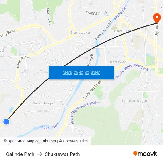 गलिंडे पथ to शुक्रवार पेठ map