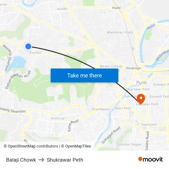 Balaji Chowk to Shukrawar Peth map