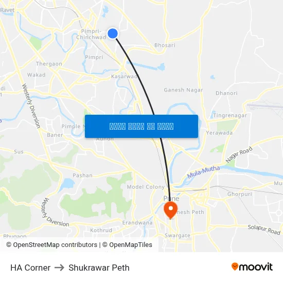 एचए कॉर्नर to शुक्रवार पेठ map