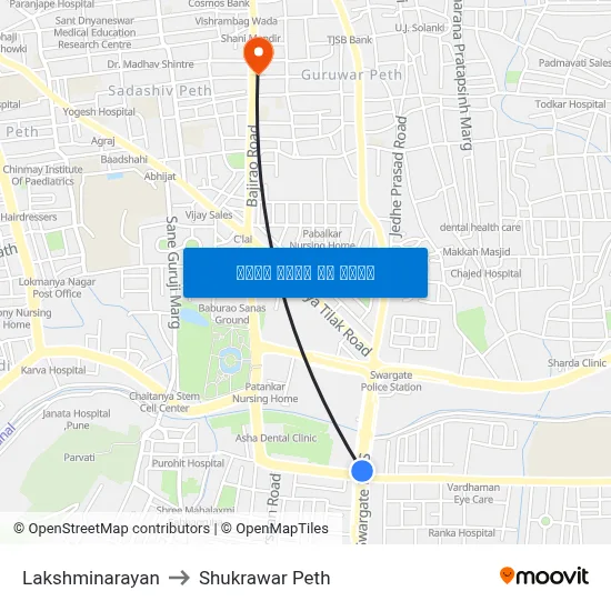 लक्ष्मीनारायण to शुक्रवार पेठ map