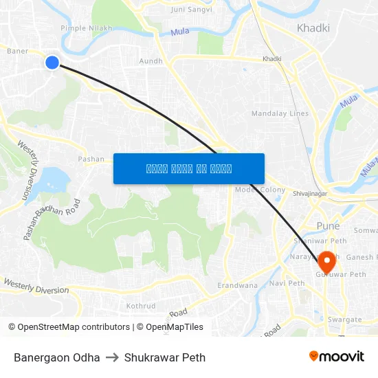 बनेरगाव ओढा to शुक्रवार पेठ map