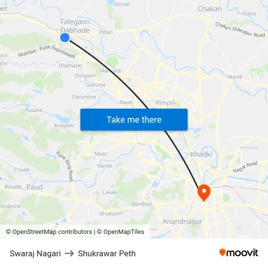 स्वराज नगरी to शुक्रवार पेठ map